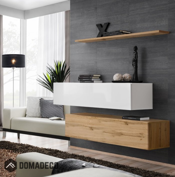 White floating entertainment unit hotsell